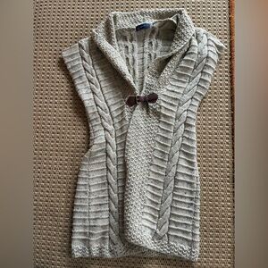Cozy wool Long Sleeveless Cardigan/Cardigan Vest